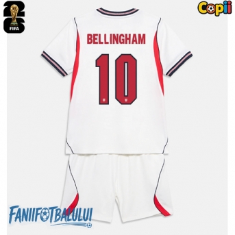 Anglia Jude Bellingham #10 Echipament de Fotbal Replică Mondial 2026 Copii Acasa (+ Șorturi)